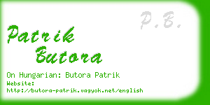 patrik butora business card